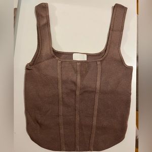 Brown corset top from H&M